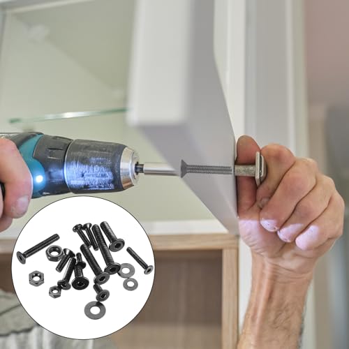 Bnnrjia 1005-piece M2, M2.5, M3 metric screw and bolt assortment with black hex socket screws, nuts, and washers