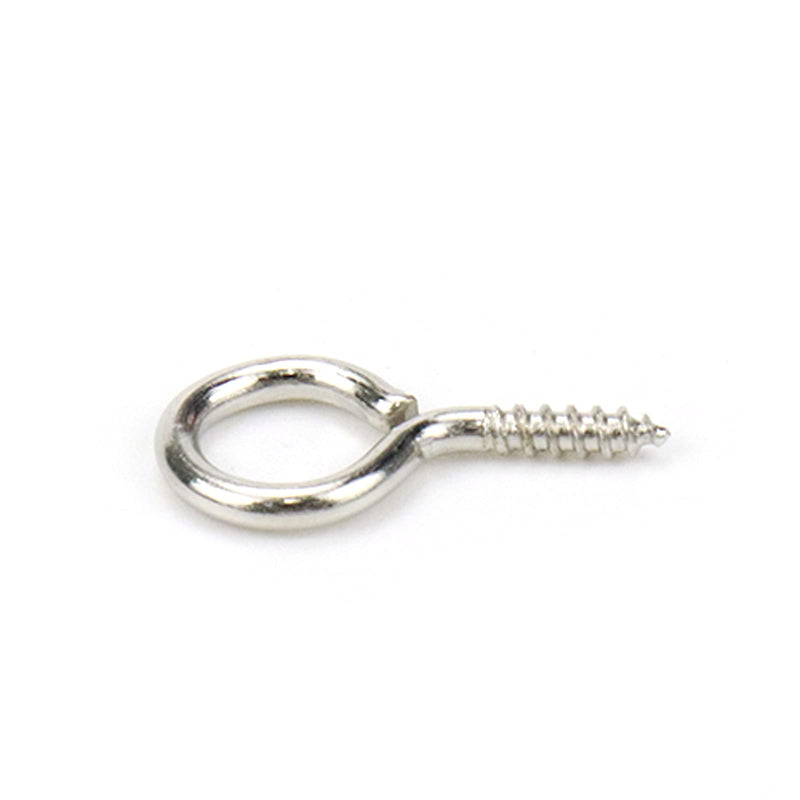 [Australia - AusPower] - Eye Hooks Screw in Screw Eye Hooks 0.67inch Length Nickel Plated Steel Screw Eye Rings Silver Lag Screw Eye Pack of 300 
