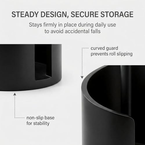Black Paper Towel Holder, Countertop Paper Towel Holder Wooden
