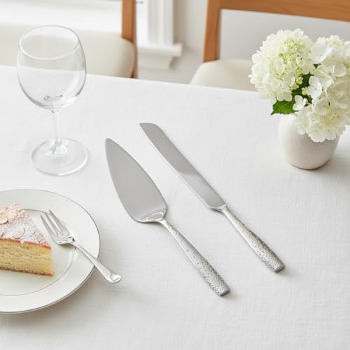 nambe Dazzle Cake & Knife Server Set