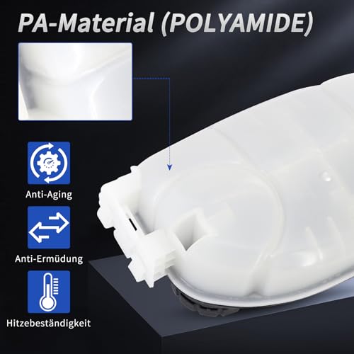Expansion Tank Coolant Coolant Overflow Tank 2465000049, Engine Coolant Expansion Collection Tank, Replacement for A-Class W176 B-Class W246 CLA C117 X117 GLA Class X156 2011-2019