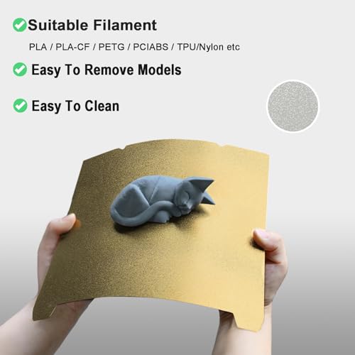 K1C 235x235mm Double Sided PEI Printing Plate Steel Textured Plate for K1/K1C/Ender 3 V3 KE/Ender 3 Pro/Ender 3 V2/Ender 3 V2 Neo, without Magnetic Base