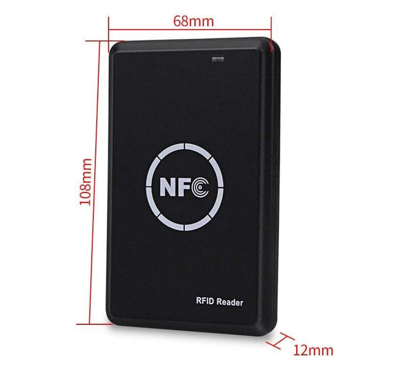 [Australia - AusPower] - RFID NFC Reader Writer,Handheld 125khz 13.56Khz Key fob Smart Reader Writer,Copier,ICID Dual Band Usage,LED Light Prompt and USB Full Speed Interface 