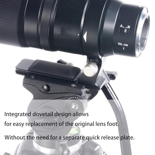 ZZQ&CCF Lens Collar for Nikon Z 180-600mm f/5.6-6.3 VR, Replacement Foot with Silicone Grip Handle, QD Socket, Arca-Type