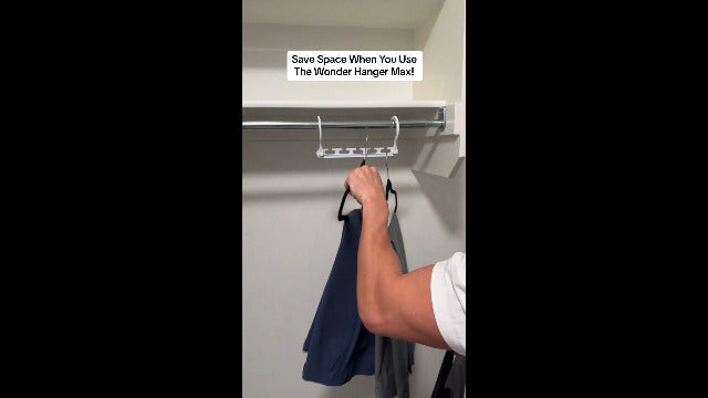 Wonder Hanger Max Space Saving Closet Hangers, 10-Pack, 360° Swivel, Grey Gray PACK OF 10