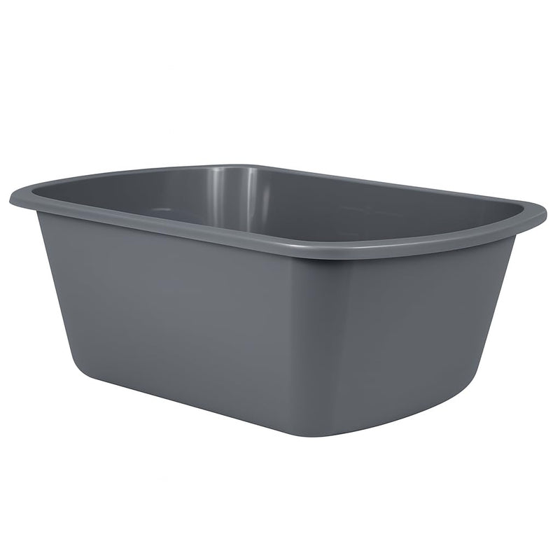 Vakly Wash Basins – Rectangular Plastic 7-Quart Graduated Hospital Soaking Tub with Markings – Small Portable Washbasin for Face Washing, Cleaning, Foot Bath, Dishes, Laundry & Bedside Care 1