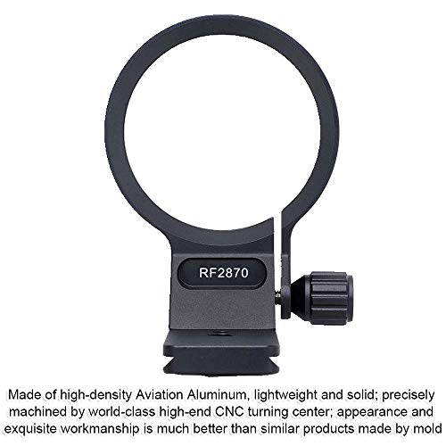 iShoot 74.5mm Metal Tripod Mount Ring Lens Collar Compatible with Canon RF 28-70mm f/2L USM, Lens Support Holder Bracket Bottom is Arca-Swiss Fit Quick Release Plate