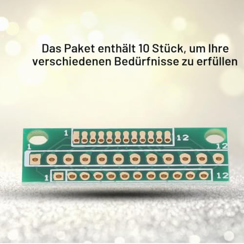 Adapter Board 10 Pieces 1.27 mm 2.0 mm 2.54 mm 12 Pin 3 Row 36 Holes Adapter Board for Wireless Modules