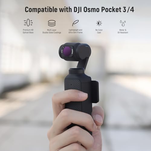 NEEWER 14 Pack Magnetic Filter Set Compatible with DJI Osmo Pocket 3 / Pocket 4 / Xtra Muse, CPL ND (8/16/32/64/128/256/1000) ND8/PL ND16/PL ND32/PL ND64/PL LPR Black Diffusion 1/4 14 Pack nd+nd/PL+effect