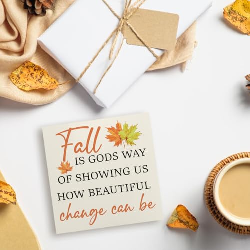Fall Bible Verse Decor Inspirational Religious Gifts for Women Change