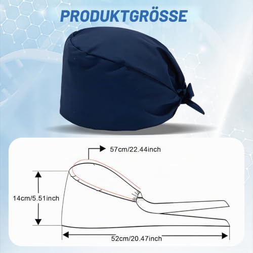 Surgical Hood Fabric Surgical Doctor Costume Accessories, Suitable for Medical Work | Pharmacists, Dentists, Veterinarians, Medical Personnel, Unisex Blue