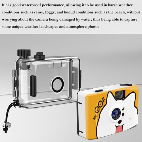 Waterproof Disposable Camera 35mm Dog Patterns - Underwater Film Camera for Beach, Snorkeling, Swimming & Summer Vacations - 18 Exposures, No Flash, Durable Design for Teens & Adults DOG-18 Pcs