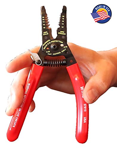 Wiha wire stripping pliers, precision wire strippers with ergonomic handles for electrical work
