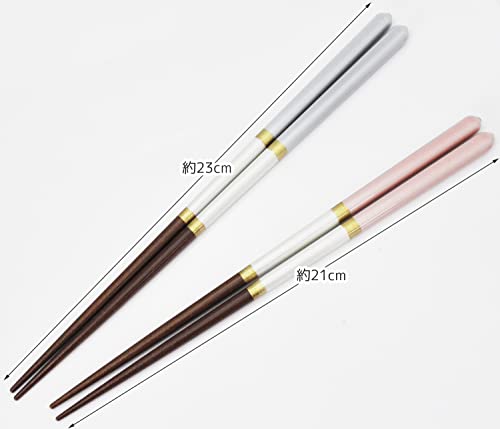 Ishida 63168 Couple Chopsticks in Paulownia Box with Chopsticks Rest, Champagne Pair