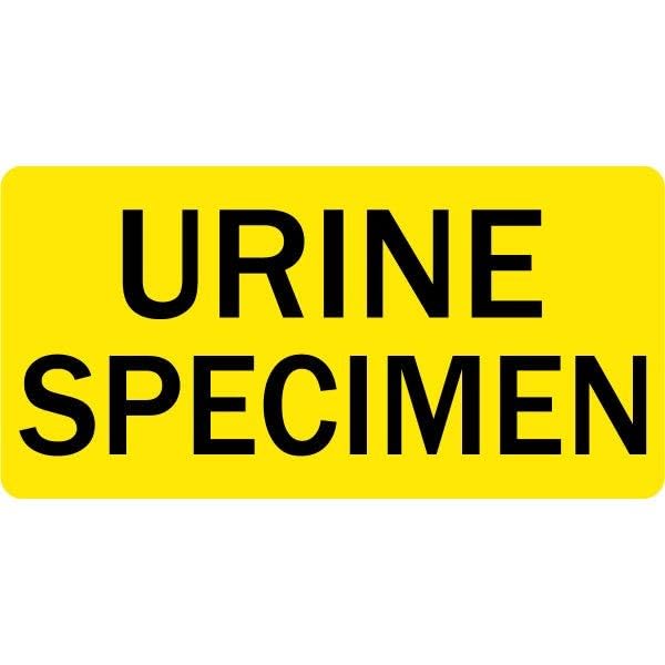 Urine Specimen Veterinary Labels - (2” x 1”) Yellow | Great for Charts and Containers - Veterinary Clinics/Hospitals - [1 Roll/500 Labels] | LabelValue Brand