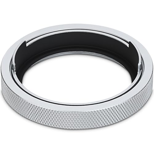 Haoge Adapter Ring for Fujifilm GFX100RF Camera Square Metal Lens Hood Accessories Bayonet Shades Compatible with GFX100RF Original Lens Cap 49mm UV Silver