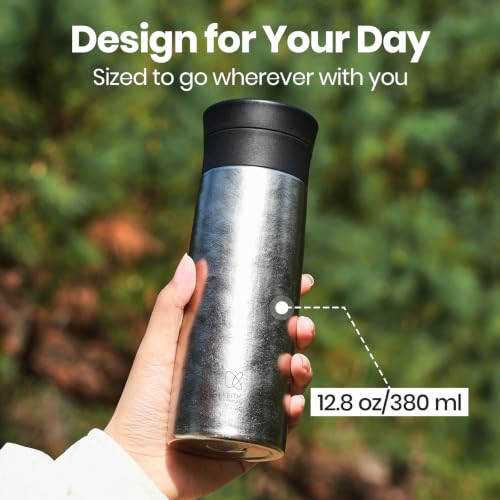 Keith 12.8oz Titanium Vacuum Insulated Water Bottle, Leakproof Tea Bottle