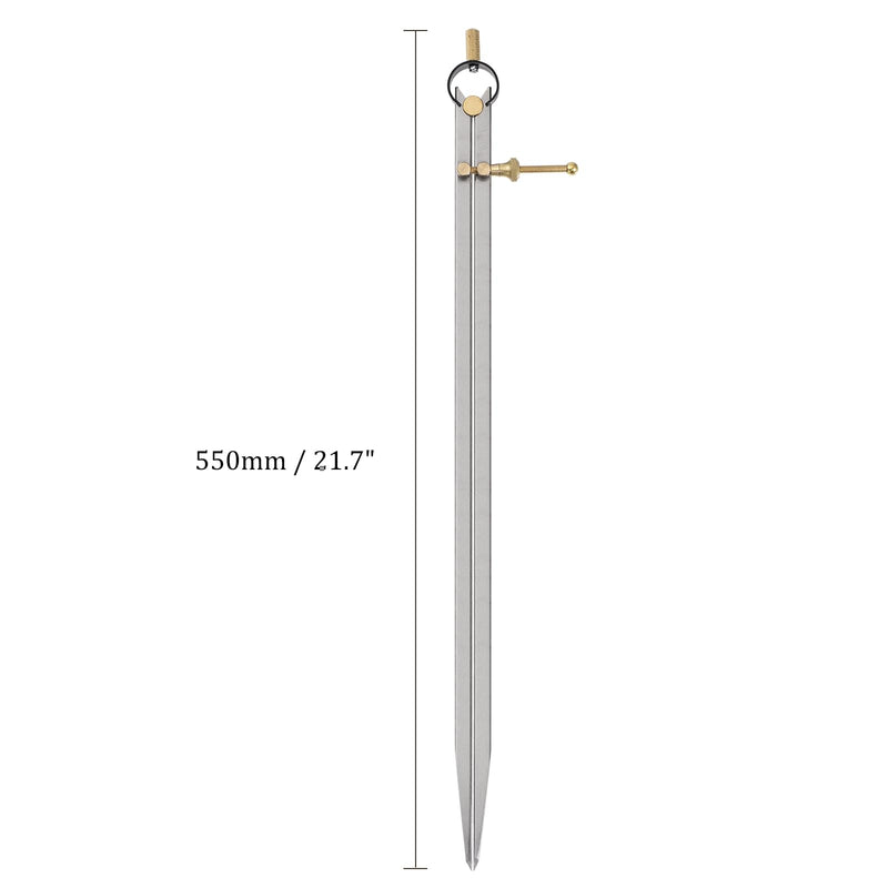 [Australia - AusPower] - Spring Joint Caliper - [20 Inch] Carbon Steel Spring Divider Caliper with Brass Fulcrum for Metalworking Drawing Use, Flat Leg 20 Inch 