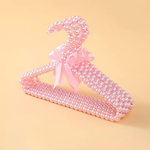 Baby Hangers Kids Hangers 5pcs Pearl Beads Clothes Hangers Beaded Clothes Hangers Dress Pants Hanger Closet Coat Hangers for Kids Pet Dogs Baby Hangers Kids Hangers