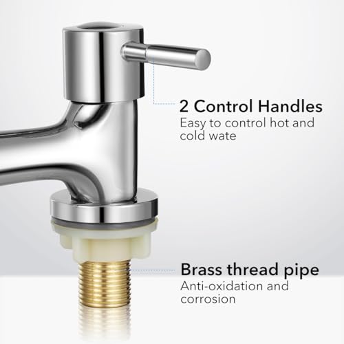 Kitchen Sink Dual Hole Hot and Cold Water Control Rotating Spout