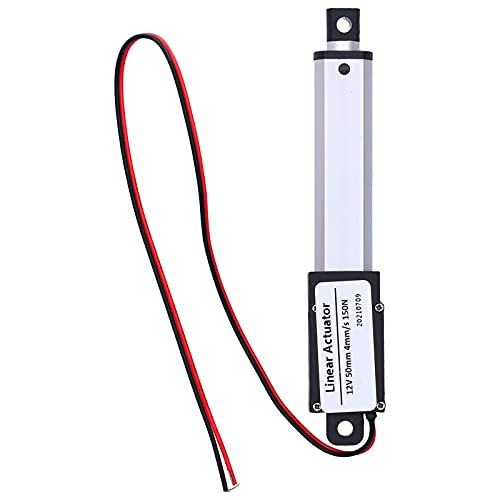 High Speed Linear Actuator, Linear Actuator 50mm Stroke DC 12V Low Noise Internal Limit Switch Mini Linear Motion Actuator ，for Automotive Industrial Medical(Stroke 50mm-4mm/s-150N)