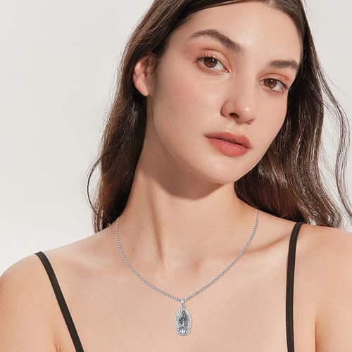 925 Sterling Silver Santa Muerte/St Benedict/Virgin Mary/Saint Jesus/Saint Joseph Miraculous Medal Necklace for Men Saint Joseph