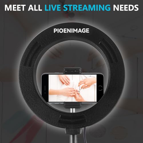 6" LED Ring Light for Desk, Overhead Phone Mount, LED Selfie Light