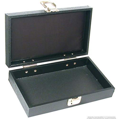 FindingKing Black Foam 15 Gem Stone Jars Box Travel Tray Display