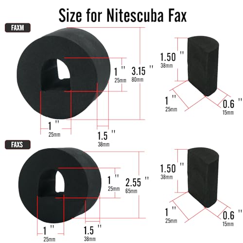 nitescuba FAXS Jumbo Float Kit Buoyancy Underwater Float for Ultralight/INON/Sea&Sea Arms/WEEFINE/MINIFOCUS Arms Faxm3.15 X 1.5inch