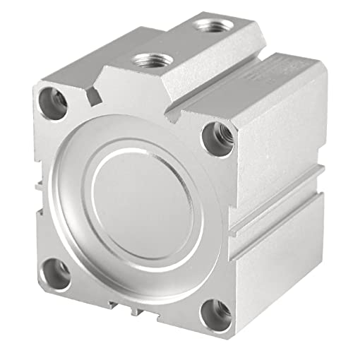 Heschen Pneumatic Compact Aluminum Air Cylinder, SDA 63-30, Bore 63mm, Stroke 30mm, PT1/4'' Port Size, Double Acting