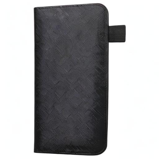 [Australia - AusPower] - Zreal Server Book With Zipper Pocket, 5 X 9 Waitress Book, Magnetic Closure Pocket, Big Volume, Guest Check With Pen Holder for Waiter Server Wallet Fit Waitress Apron (Black) Plain Black 