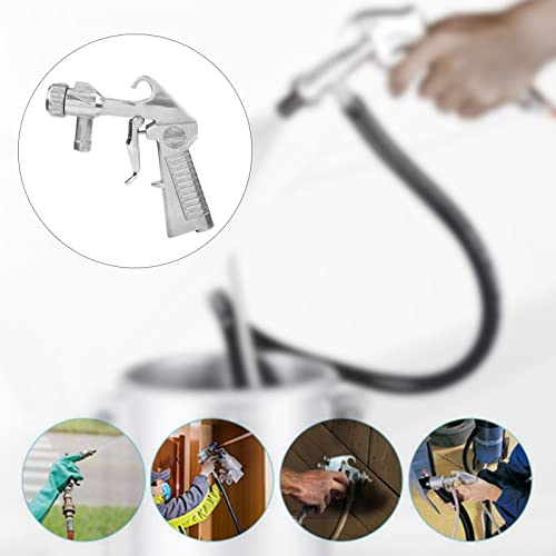 Oumefar Air Sand Kit Nozzle Tube Remove Abrasive Sand Blasting Gun Sandblaster & 4Pcs Ceramic Nozzles Air Siphon Feed Gun