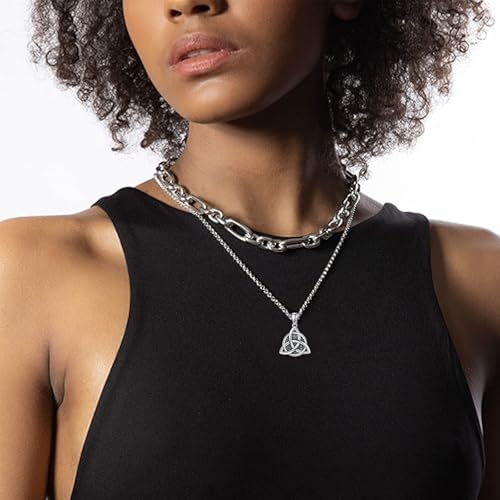 POPLYKE Celtic Urn Necklace for Ashes 925 Sterling Silver Celtic Knot Ashes Necklace Moon Star Urn Necklace Irish Cremation Jewellery