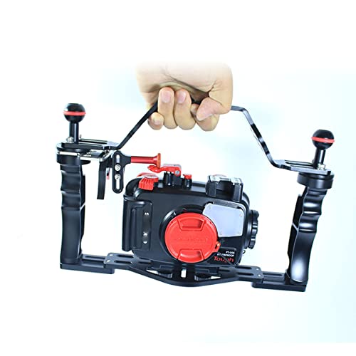 nitescuba NS10-H Underwater Camera Housing Carrier Aluminum Material with Extra Two Ball Mount and Tripod Mount Adaptor for gopro Suitable for nuaticam housing and NS10 Tray