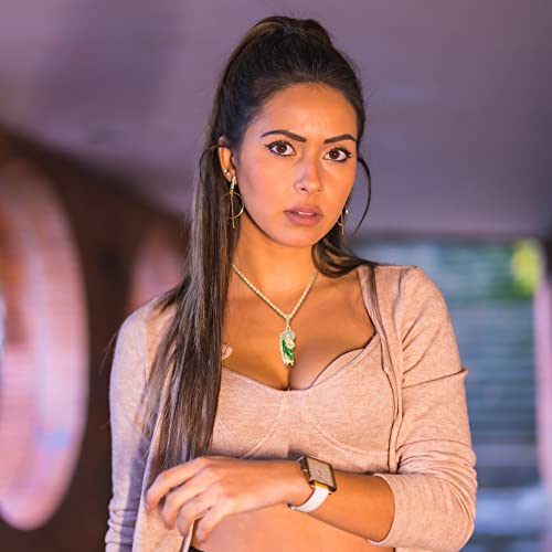 Saint Jude CZ Necklace 14K Gold Plated San Judas Medalla Cadena Oro Laminado San Judas Necklace 22” Inch Green