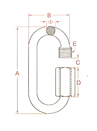 [Australia - AusPower] - US STAINLESS 4 Pieces Stainless Steel 316 Quick Link 3/8" (10mm) Marine Grade 
