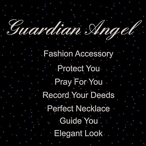 Guardian Angel Necklace for Auntie, Chain for Women, Gemstone Pendant with Caption Card, Ideal Jewellery Gifts for Birthday or Christmas-Silver-One Size