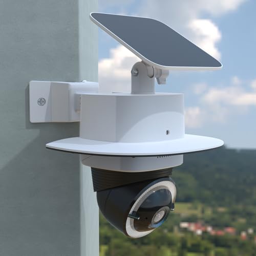 Waterproof Outdoor Sun Rain Shade Shield Cover with Adjustable Corner Mount Bracket for eufy Security 4G LTE Cam S330 Camera,ABS Material All-Round Camera Protective Case (Corner Mount Bracket)