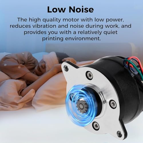 Creality K2/K2 Pro/K2 Plus Extruder Motor, Circular Stepper Motor, K2 Series Original Replacement Part with Cable, E Axis Extrusion Part with 12 Teeth Round Shaft, Official 3D Printer Stepping k2 series extruder motor