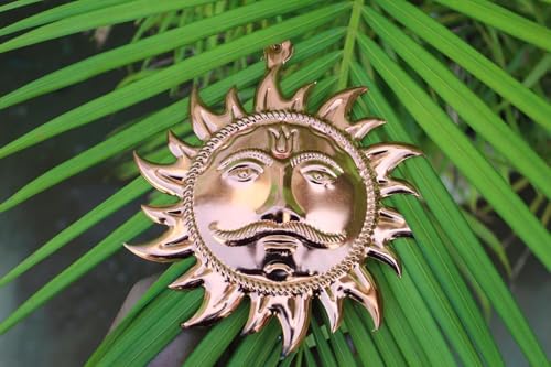 Prajet Vastu Inspired Brass Sculptures Vastu Feng Shui Statue for Success, Speed & Prosperity – Home Decor, Office Desk & Gift Figurine (Copper Sun) Copper Sun