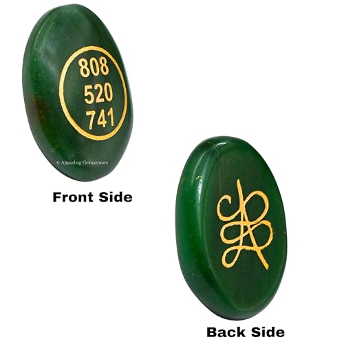Amazing Gemstone Green Aventurine Zibu Symbols Crystal for Wealth Oval