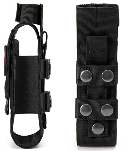 Tactical Molle Tourniquet Holder, Portable TQ Bag, Military First Aid Equipment Case & Trauma Medical Scissor Bag (Black) Black