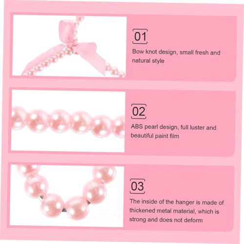 Luxshiny Baby Clothing Hangers 5 Pack Pearl Beaded Hangers for Baby Clothes Toddler Hangers for Closet Organizer Decorative Anti-Slip Nursery and Pet Clothes Hanger 9.84 X 7.48 X 0.39 in