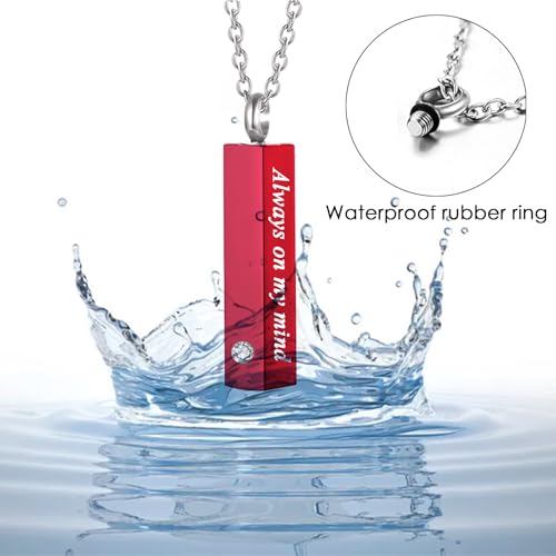 weikui 6 Pieces Urn Necklace for Ashes for Men Women Cremation Jewelry for Ashes Memorial Urn Locket for Ashes Keepsake Pendant for Human Ashes 6Pcs-Purple