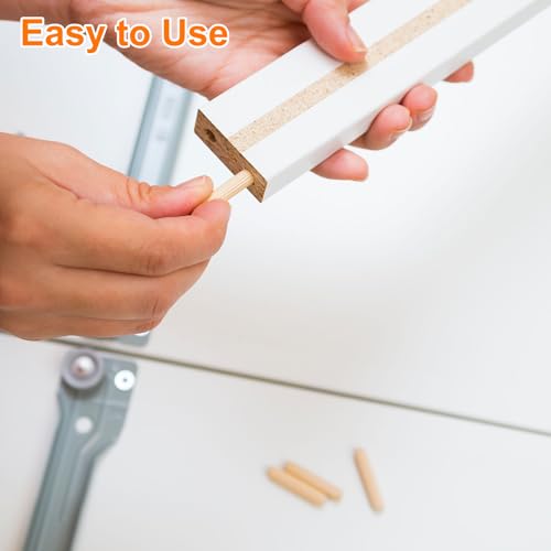 uxcell 100-piece 1/2 x 3-1/8 inch fluted hardwood wooden dowel pins with beveled ends for furniture and DIY crafts