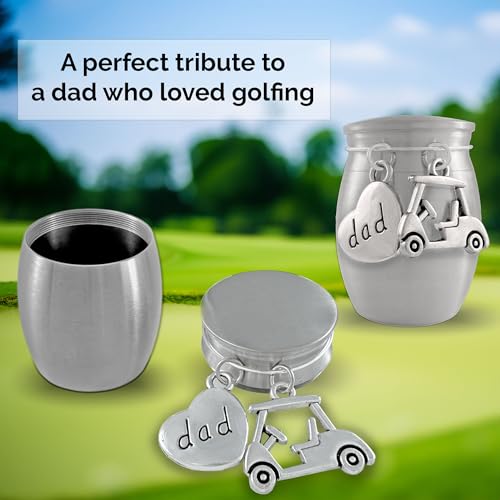 Dad Golf Small Urn for Ashes Mini Keepsake Cremation Urns for Loss of Dad