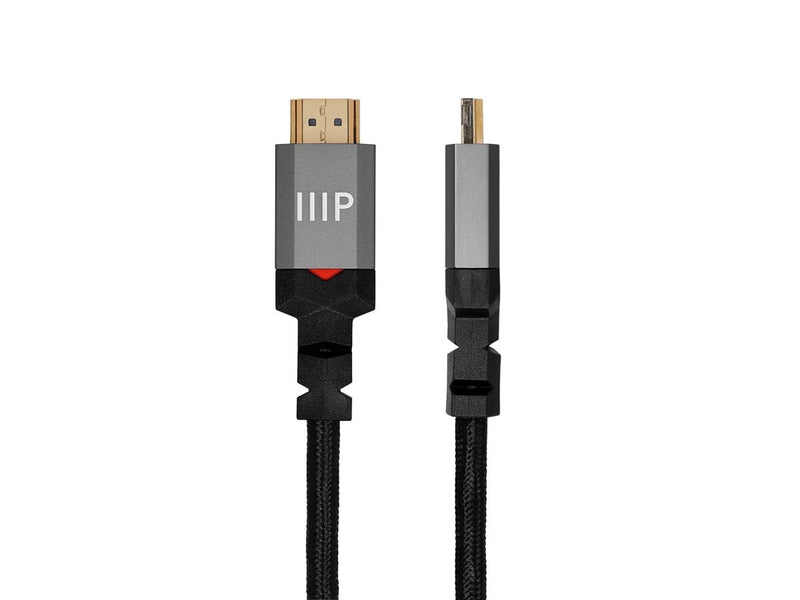 Monoprice 8K Certified Ultra High Speed HDMI Cable - 15 Feet - Black | Braided - HDMI 2.1, 8K@60Hz, 4k@120Hz, 48Gbps, HDR, VRR, CL3 in-Wall Rated