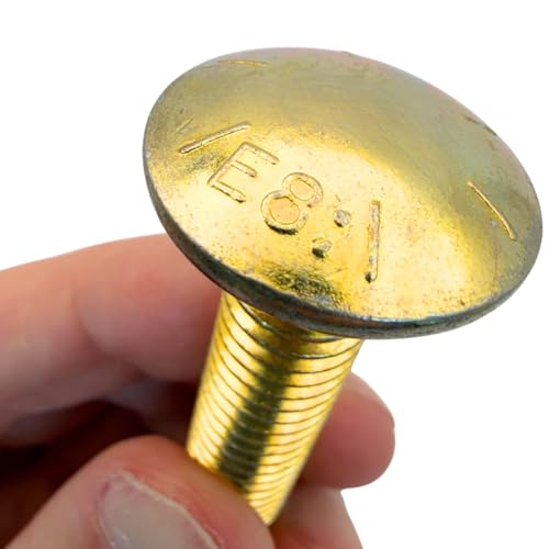 Quantum Forge 1/2"-13 x 2" Grade 8 carriage bolts, round head square neck, 10-pack