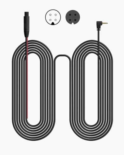 WOLFBOX 50 Feet Rear Camera Longer Replacement Cable for i17 / i07 / G840S / G840H / G900 / G930 / G850 / G850PRO / G900PRO Version with 2.5mm Jack (4-Pin) Mirror Dash Cam