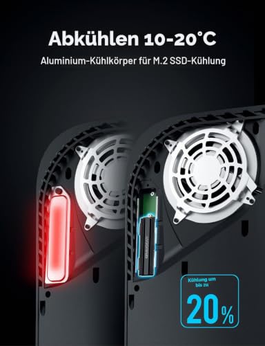 GRAUGEAR NVMe SSD M.2 Heatsink Aluminum Heatsink [Quiet Passive Cooling] | Silent Cooler for NVMe M.2 SSD I Compatible with Gaming PC + Thermal Pad I for PC Case PC Accessories Desktop PC